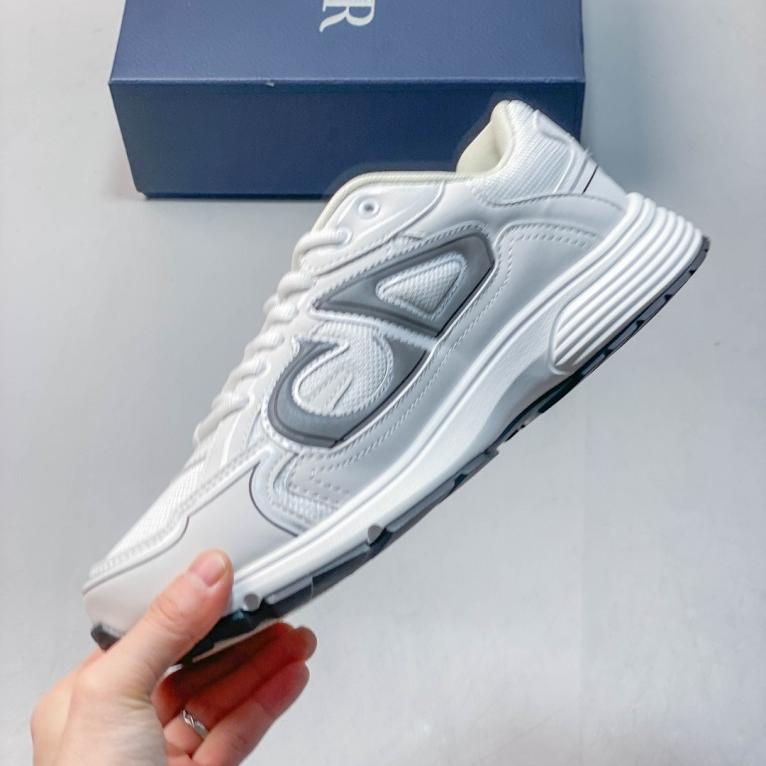 Dior B30 White & Grey Chunky Dad Sneakers with CD Logo