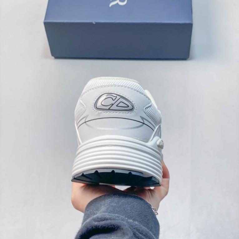 Dior B30 White & Grey Chunky Dad Sneakers with CD Logo