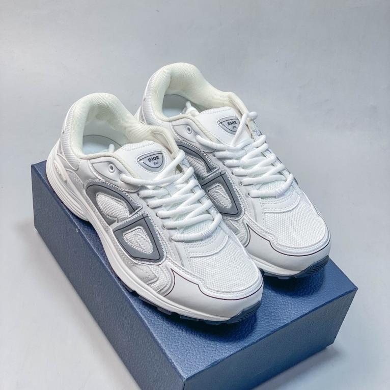 Dior B30 White & Grey Chunky Dad Sneakers with CD Logo