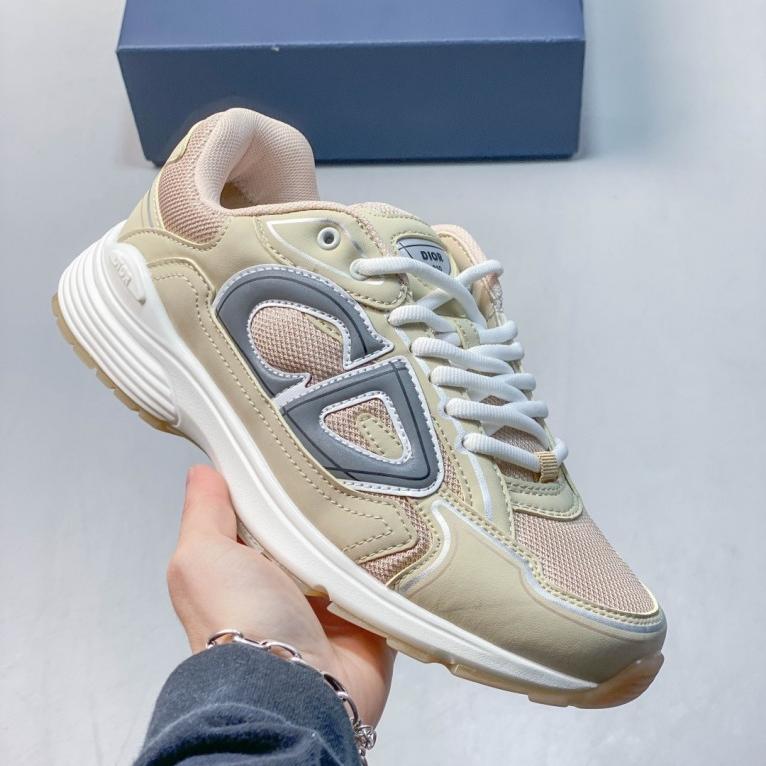 Dior B30 White & Grey Chunky Dad Sneakers with CD Logo
