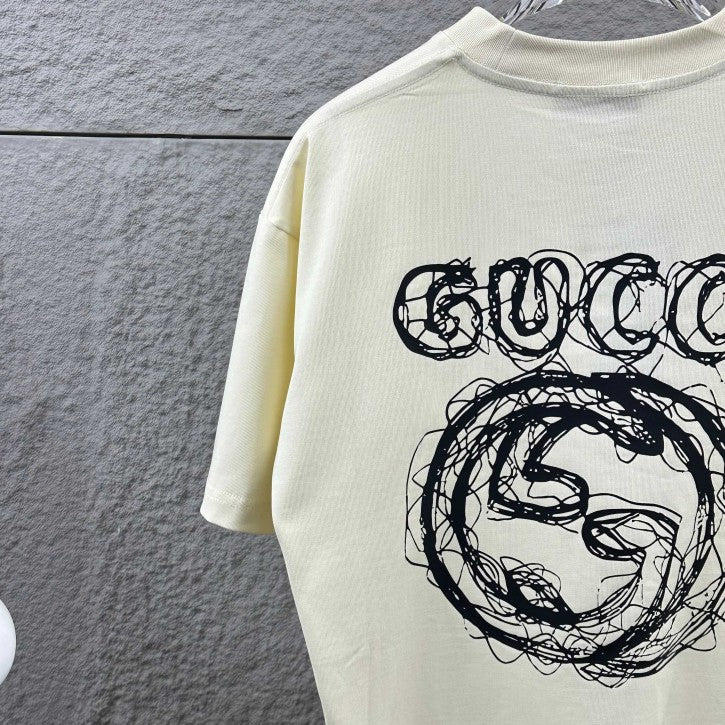 Gucci 2026 Double G Print Short-Sleeved T-Shirt