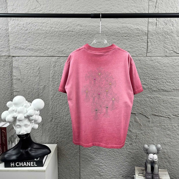 Chrome Hearts 2026 High-Quality Diamond-Encrusted Short-Sleeved T-Shirt