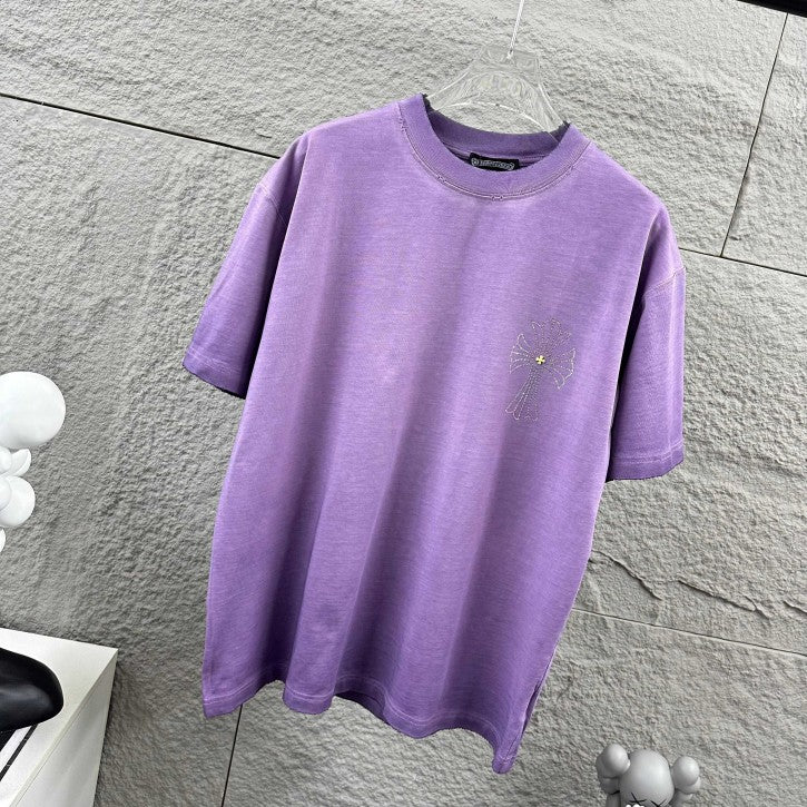 Chrome Hearts 2026 High-Quality Diamond-Encrusted Short-Sleeved T-Shirt