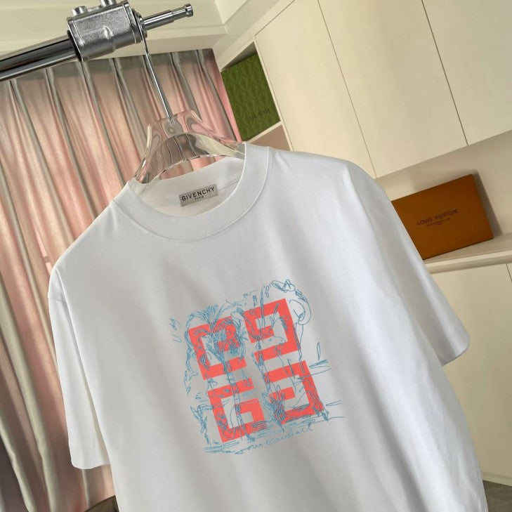 Burberry 2026 logo pattern short-sleeved T-shirt