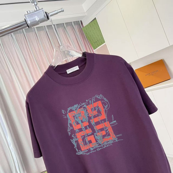 Burberry 2026 logo pattern short-sleeved T-shirt