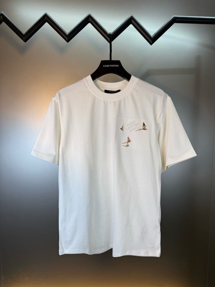 LV 2026 Letter Embroidery Short-Sleeved T-shirt