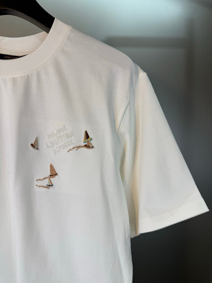 LV 2026 Letter Embroidery Short-Sleeved T-shirt