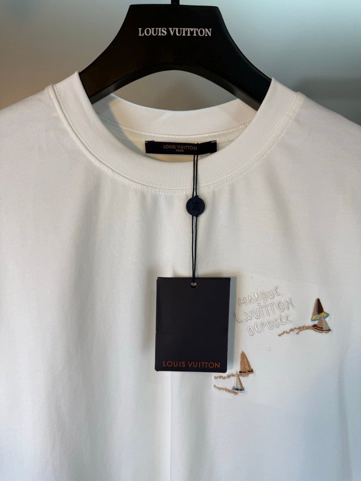 LV 2026 Letter Embroidery Short-Sleeved T-shirt