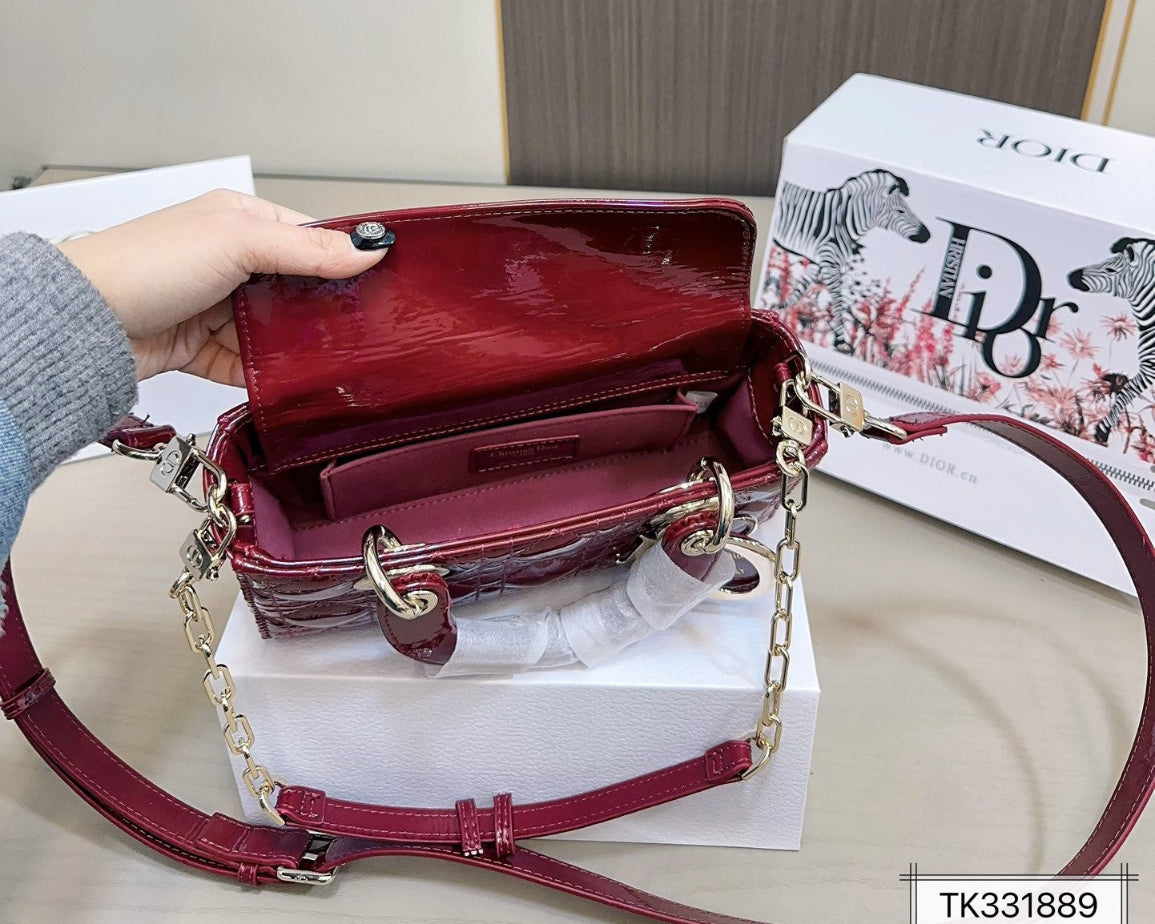 Dior Lady D-JOY sheepskin products (in red and black) Bags
