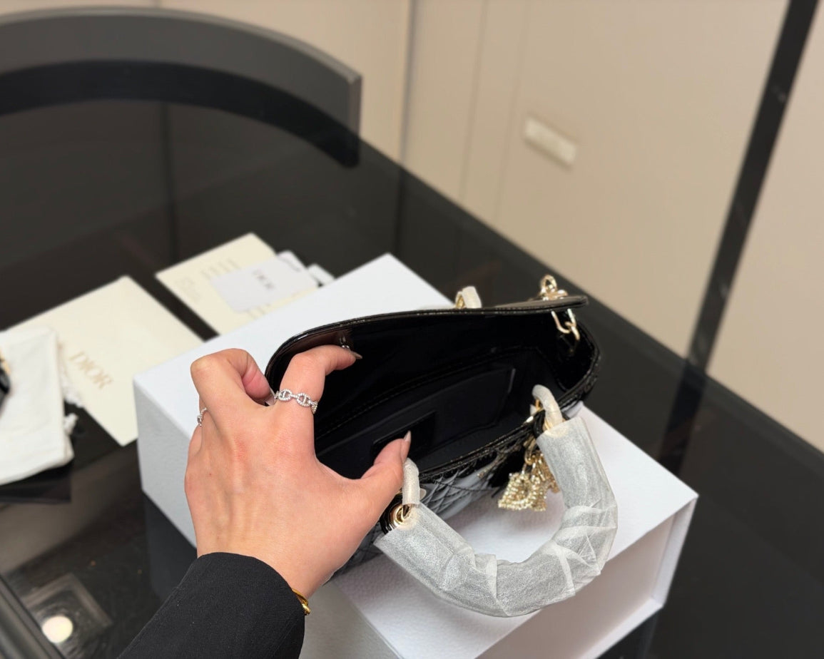 Dior Lady D-JOY sheepskin products (in red and black) Bags