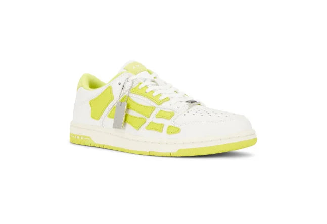 Amiri Skel Low Top Sneaker inWhite & Lime FWRD ID 493872