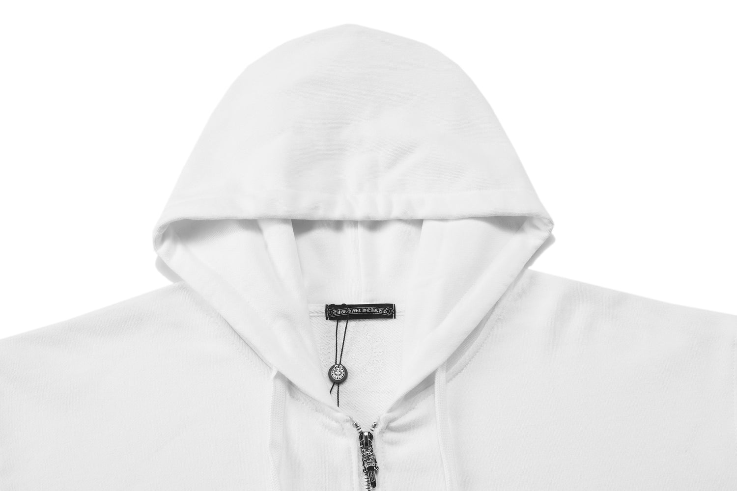 Chrome Hearts Hooded Sweatshirt with Open Front - Black and White
