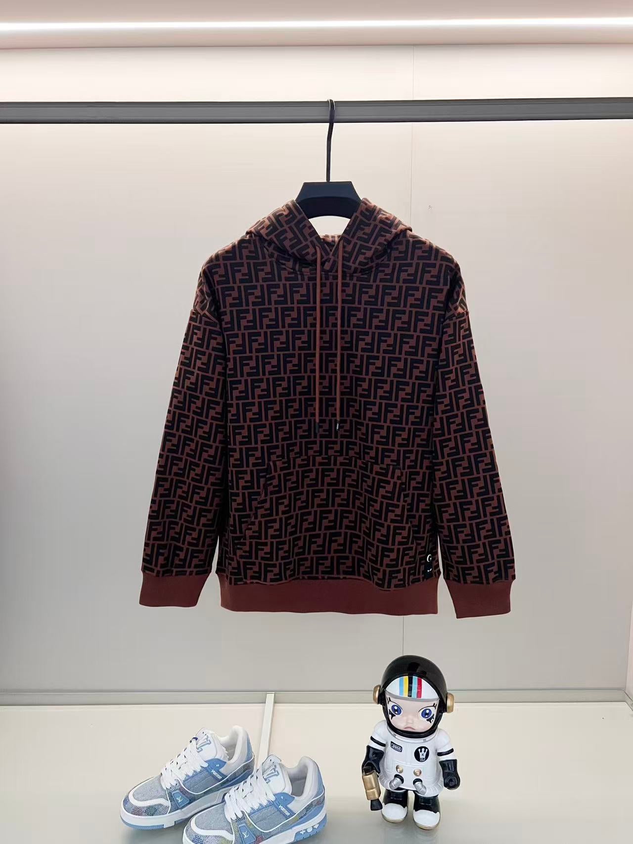 FENDI FF print hooded sweatshirt