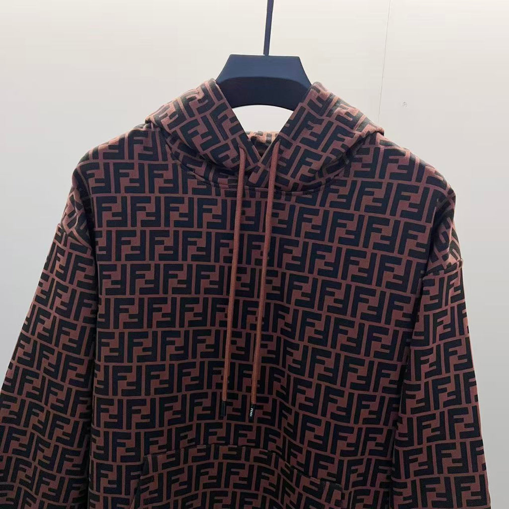 FENDI FF print hooded sweatshirt