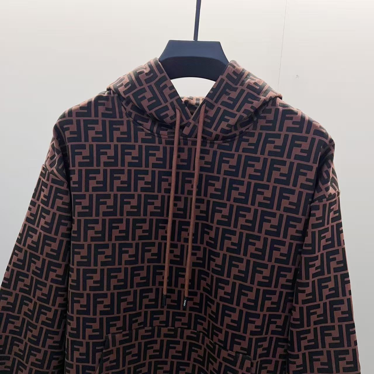 FENDI FF print hooded sweatshirt