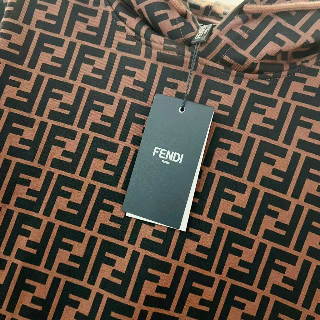 FENDI FF print hooded sweatshirt