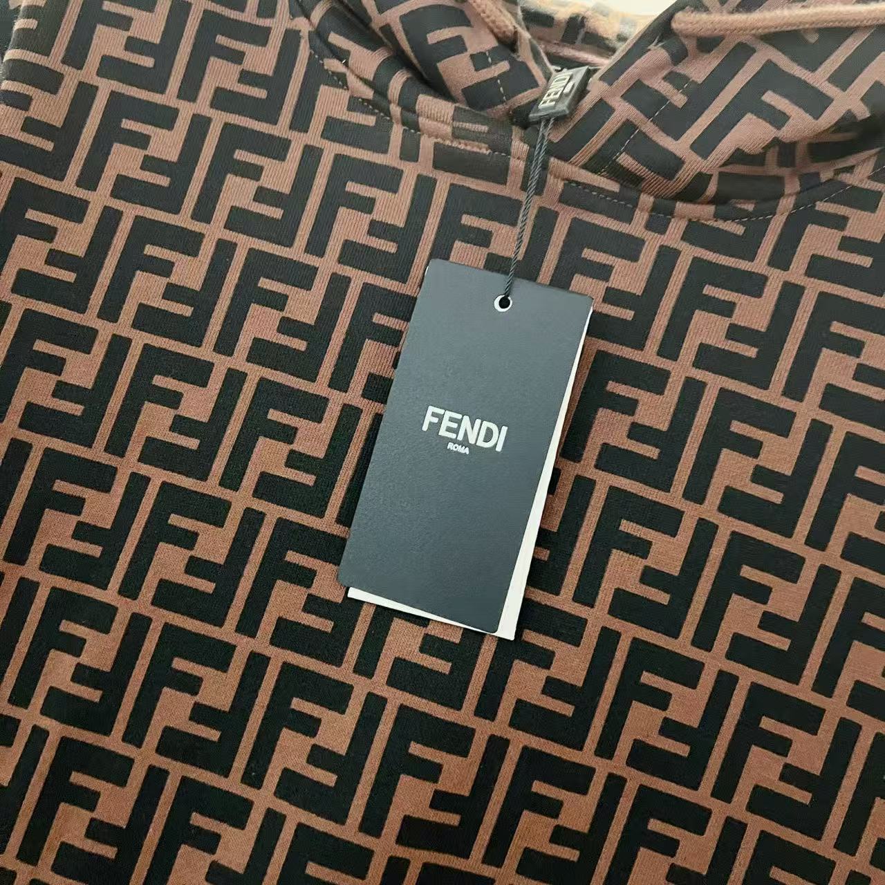FENDI FF print hooded sweatshirt