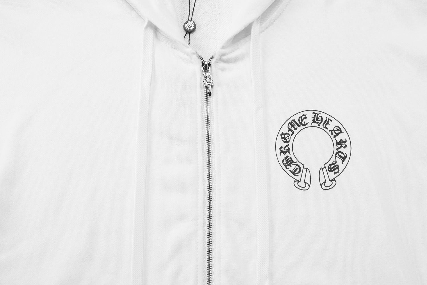 Chrome Hearts Hooded Sweatshirt with Open Front - Black and White