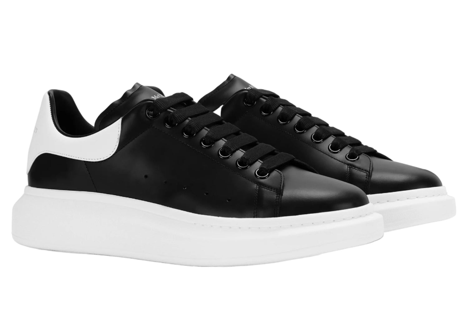 Alexander Mcqueen Raised Sole Black White Sneaker