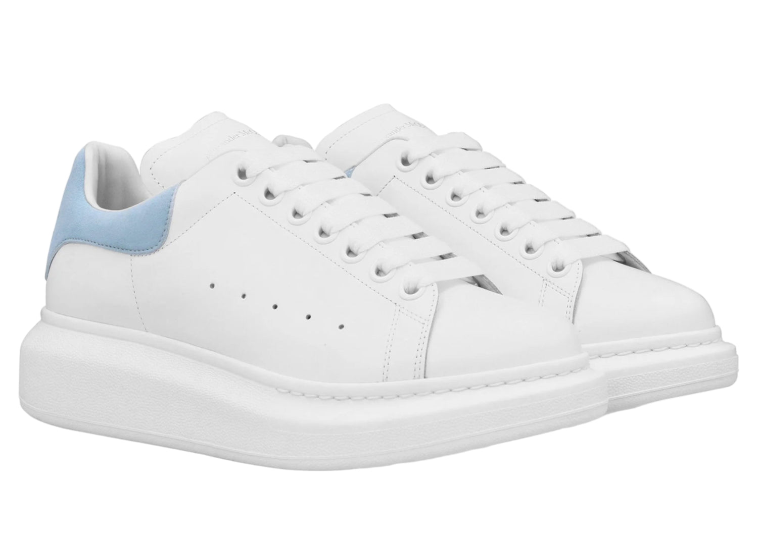 Alexander Mcqueen Raised Sole White Blue Sneaker