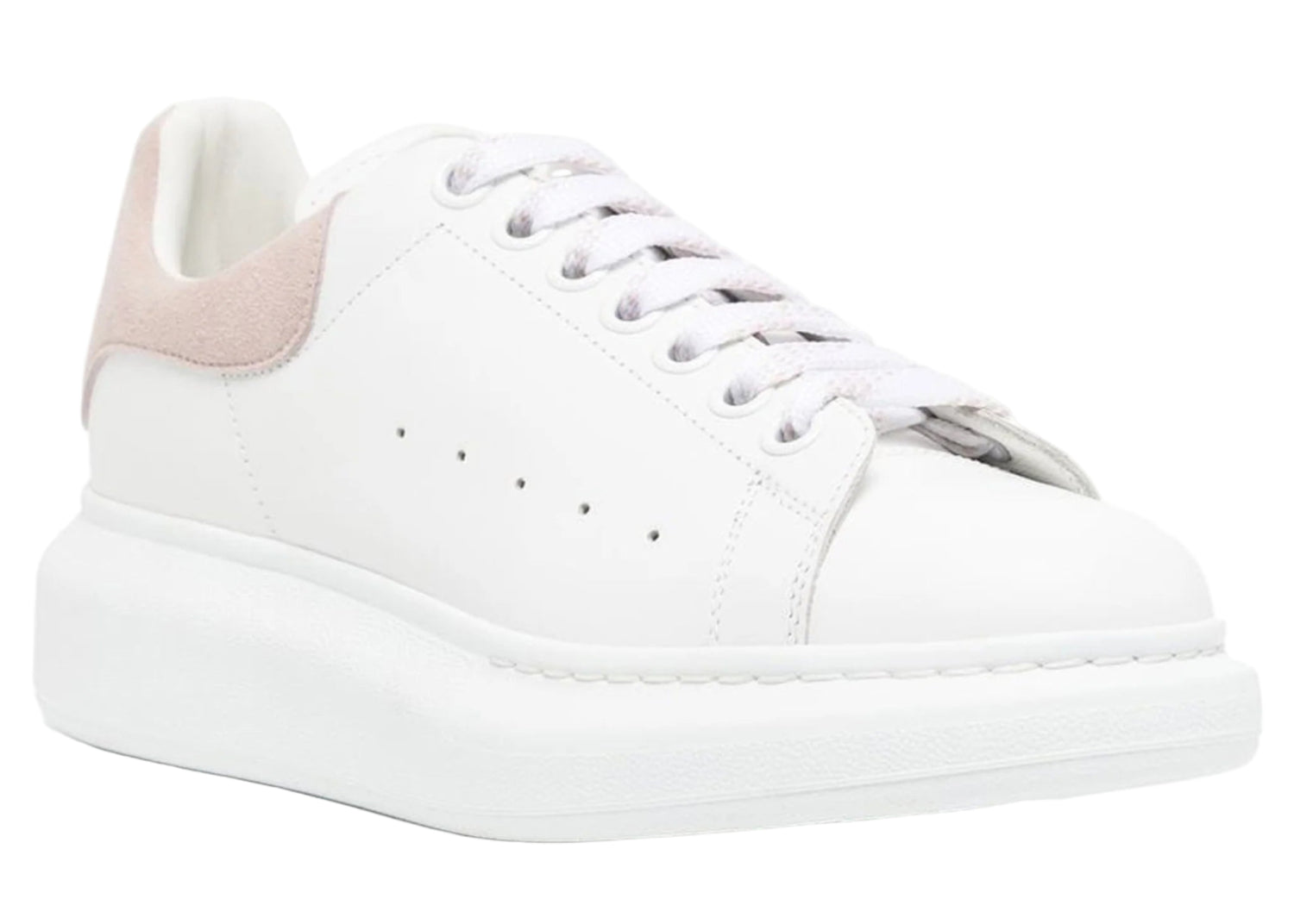 Alexander Mcqueen Raised Sole White Pink Sneaker