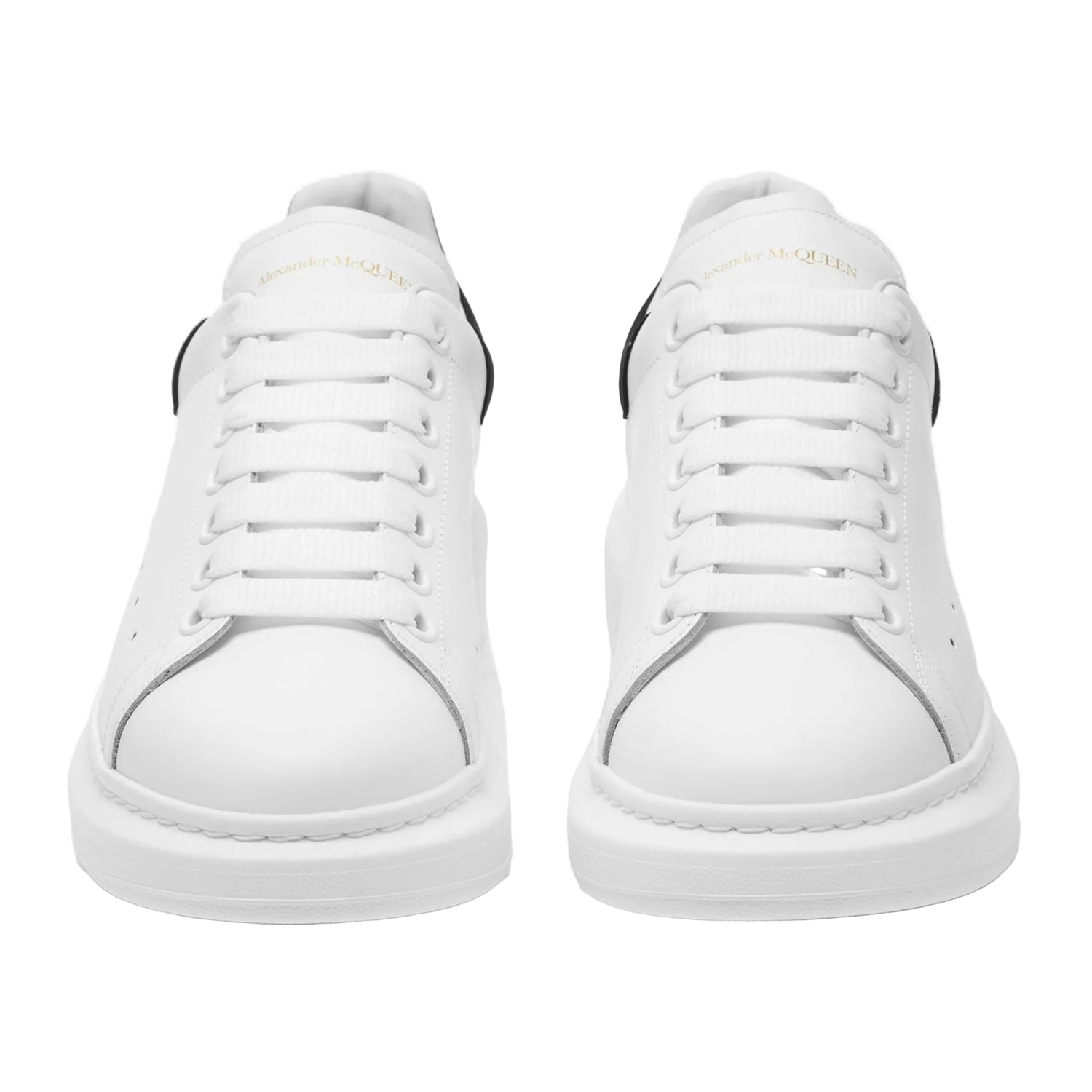 Alexander Mcqueen Raised Sole White Black Suede Sneaker