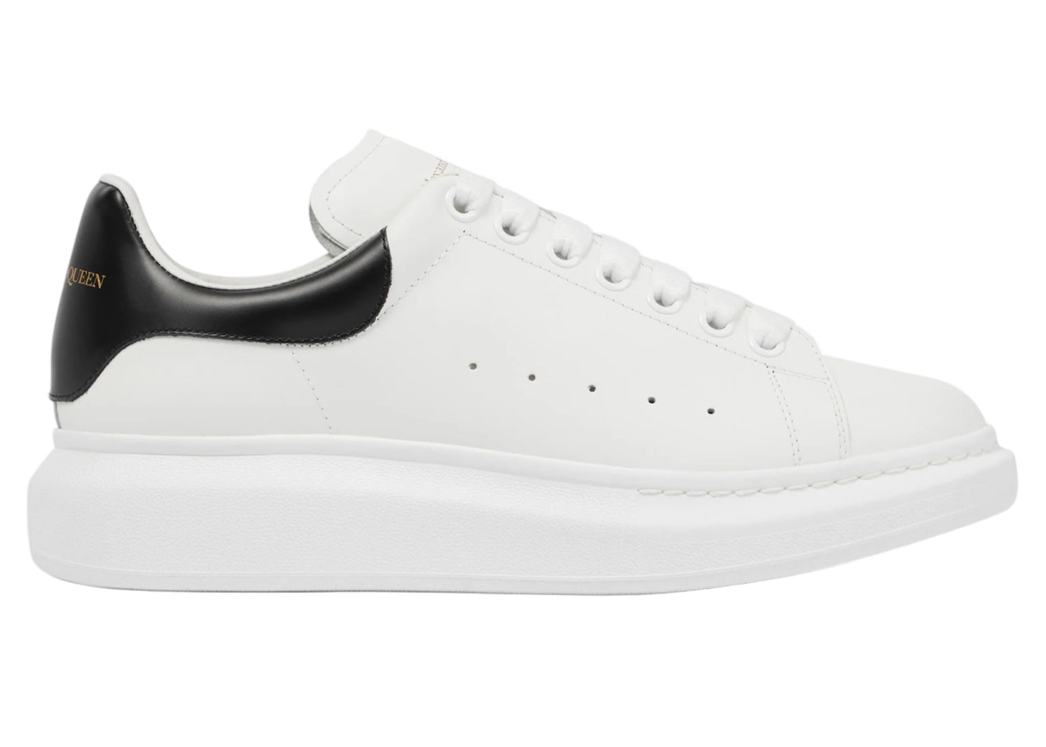 Alexander Mcqueen Raised Sole White Black Sneaker
