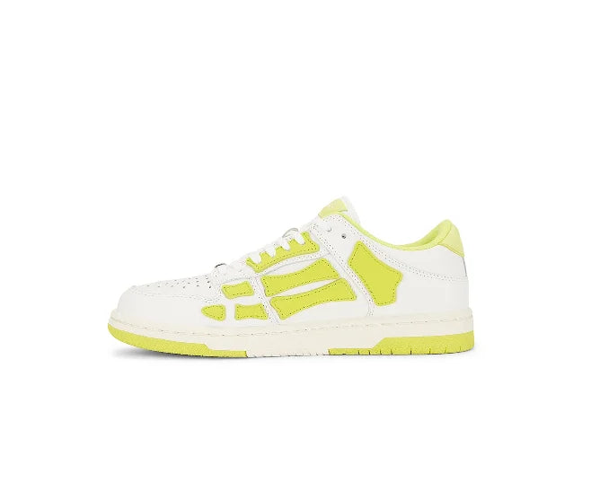 Amiri Skel Low Top Sneaker inWhite & Lime FWRD ID 493872